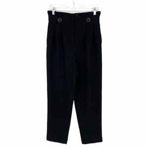 H&M Black Paperbag Waist Trouser Work Dress Pants